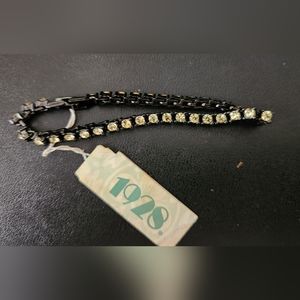 Y2k vintage 1928 yellow rhinestone bracelet